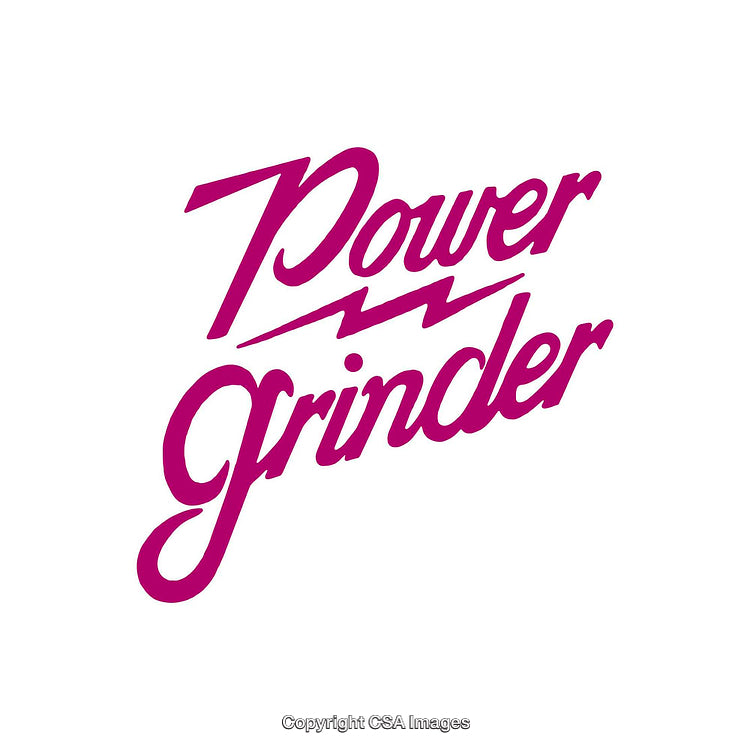 Stylized Pink Typography with Power Grinder Text Design