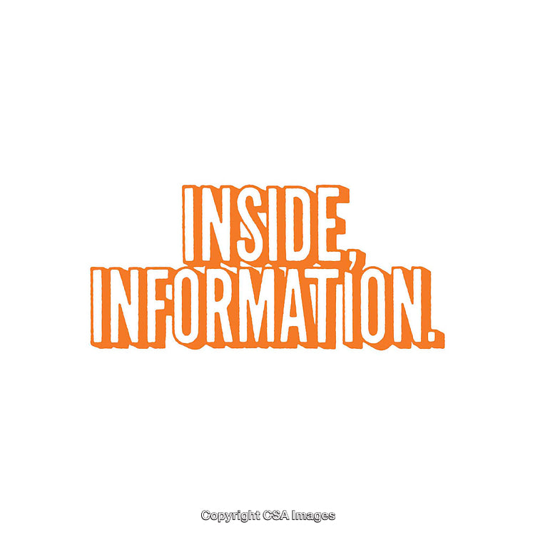 Orange Bold Text Design with the Words Inside Information Highlighted