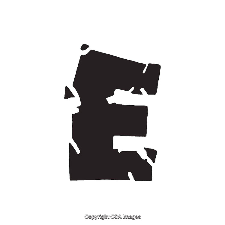 Bold Abstract Design Featuring A Stylized Black Letter E Fragment