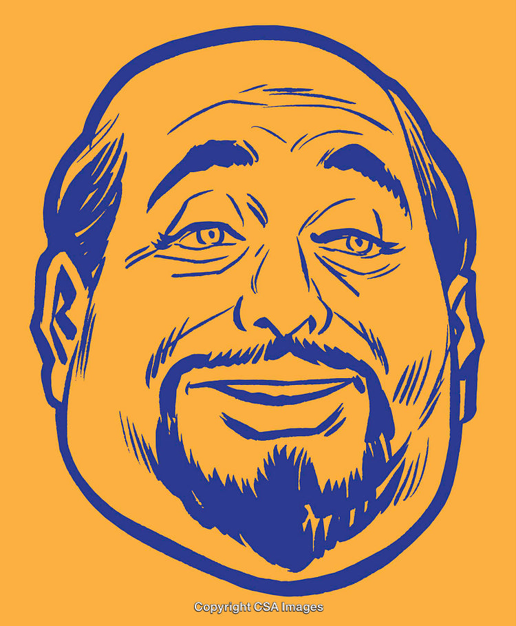 Bold Vector Illustration of a Bearded Man With a Confident Expression