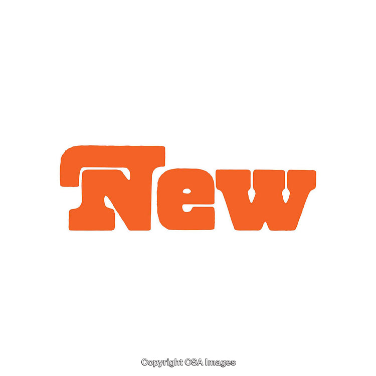 Bold Orange 'New' Text on a White Background for Modern Designs