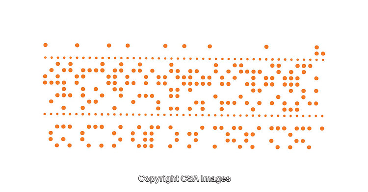 Abstract Diagram Featuring Orange Dots Arranged in Linear Patterns