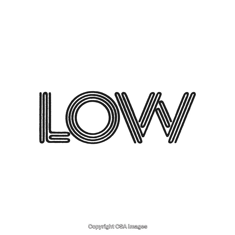 Bold Typography Design with the Word 'Low' in Artistic Lines
