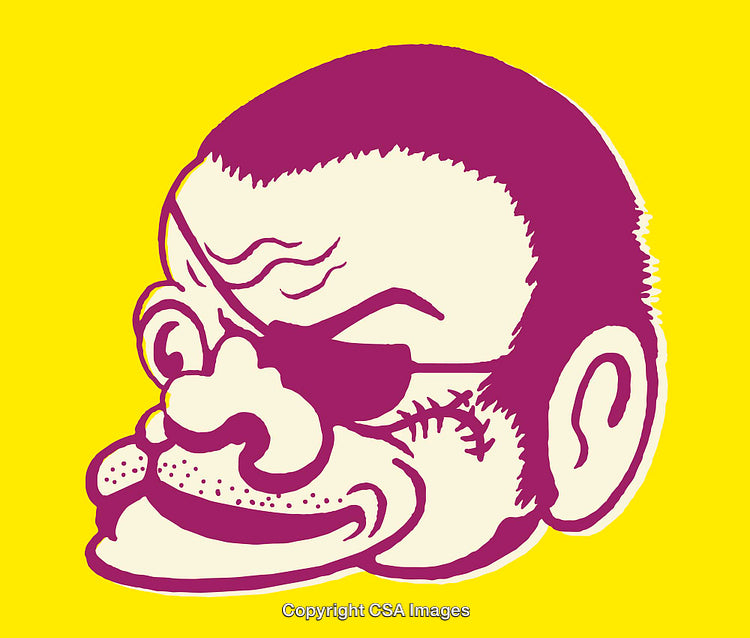 Colorful Vintage Style Character Illustration in Bold Line Art