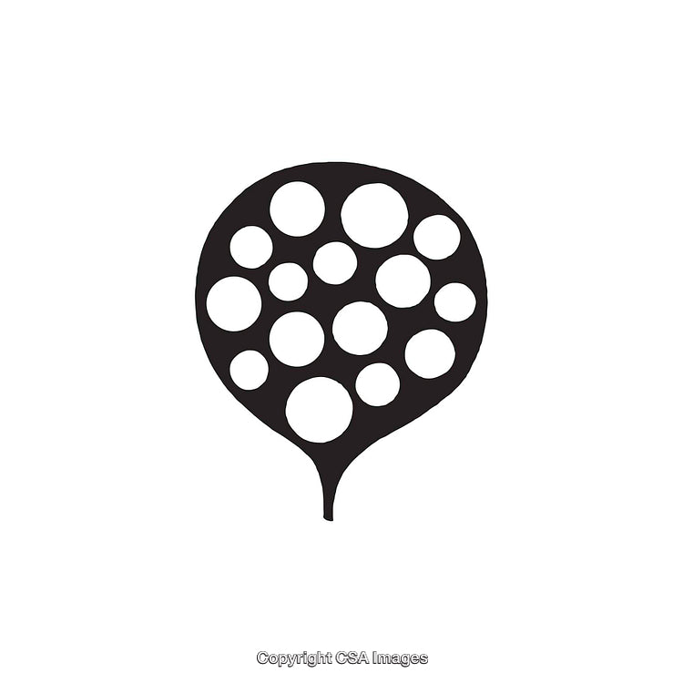 Black and White Symbol with Abstract Circular Pattern