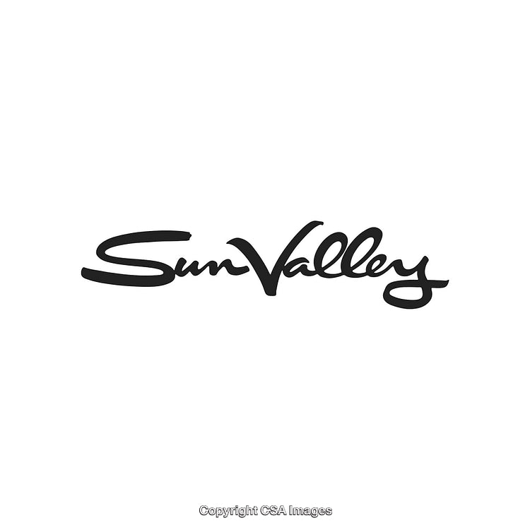 Elegant Sun Valley Handwritten Logo on a White Background