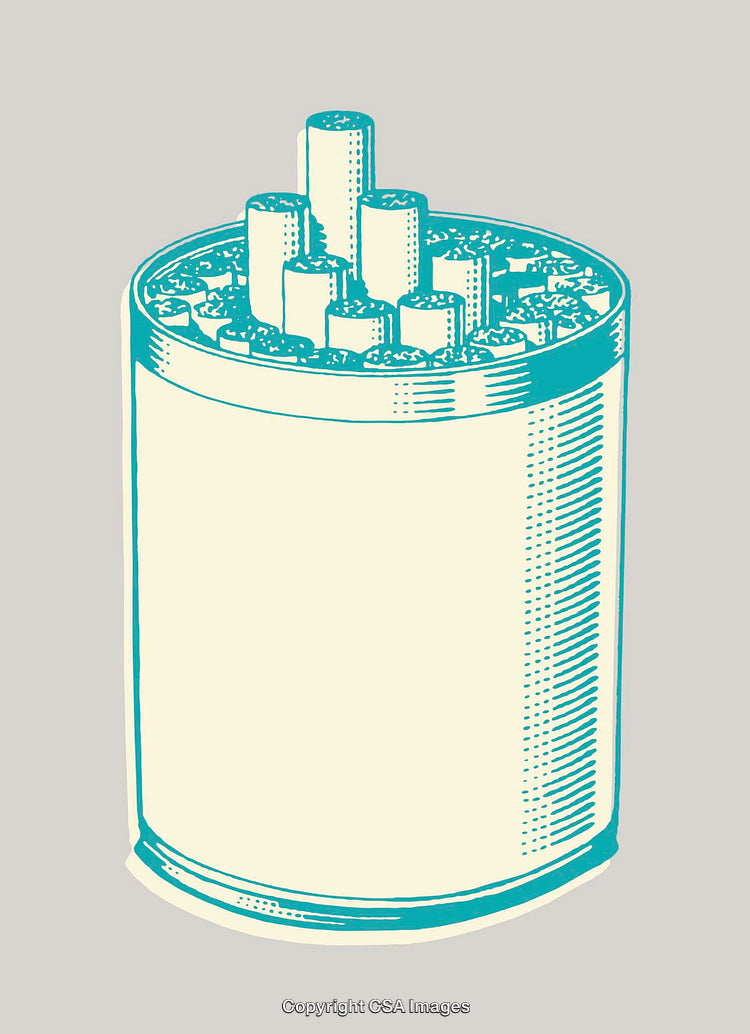 Retro Style Graphic of a Beverage Can with Creative Composition
