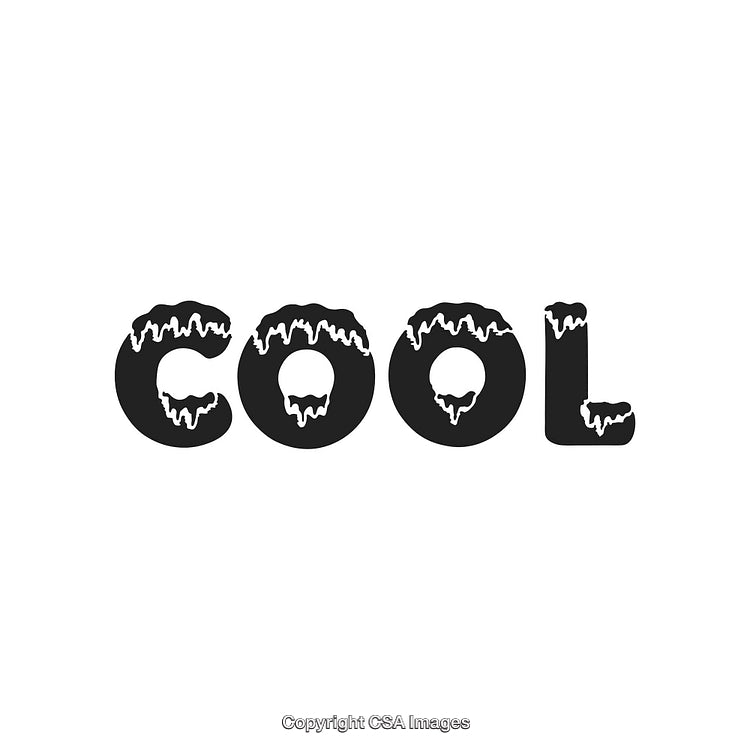 Cool Text Design With Ice Motif on a Monochromatic Background