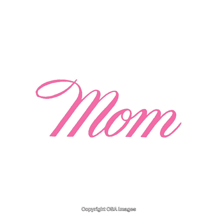Pink Cursive Font Highlighting the Word 'Mom' in Script Style