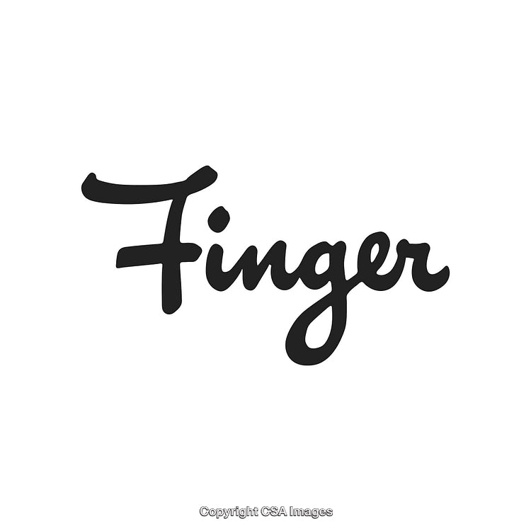 Handwritten Typography Featuring Word Finger in Stylish Script Art