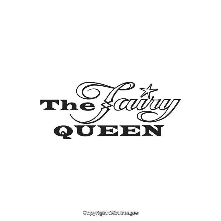 Elegant Decorative Typography Featuring The Fairy Queen in Stylish Fonts