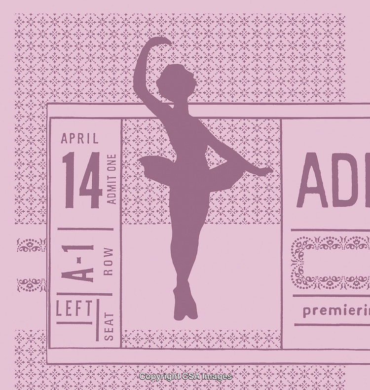 Ballerina on a Pink Background