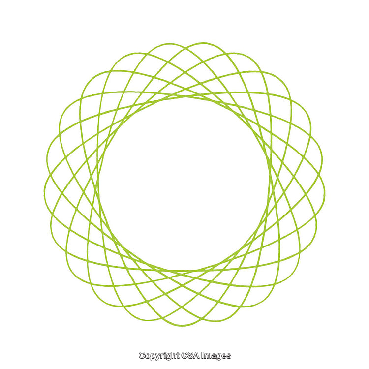 Intricate Abstract Green Circular Geometric Art Design