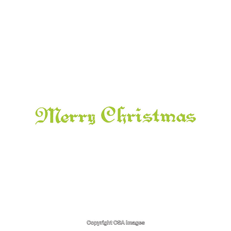 Elegant Green 'Merry Christmas' Typographic Design on White Background