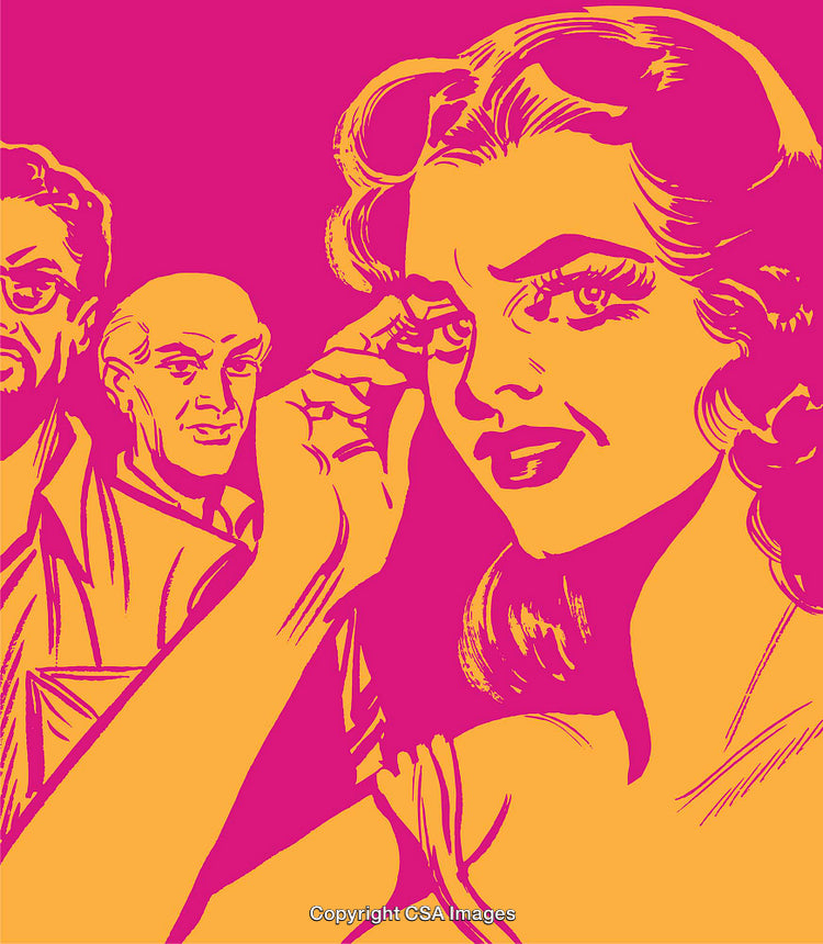 Pop Art Style Portrait Featuring Retro Characters with Vibrant Colors