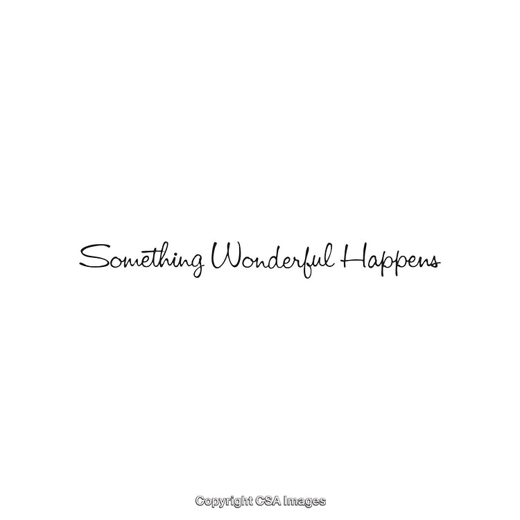 Minimalistic Handwritten Text Reading Something Wonderful Happens With White Background