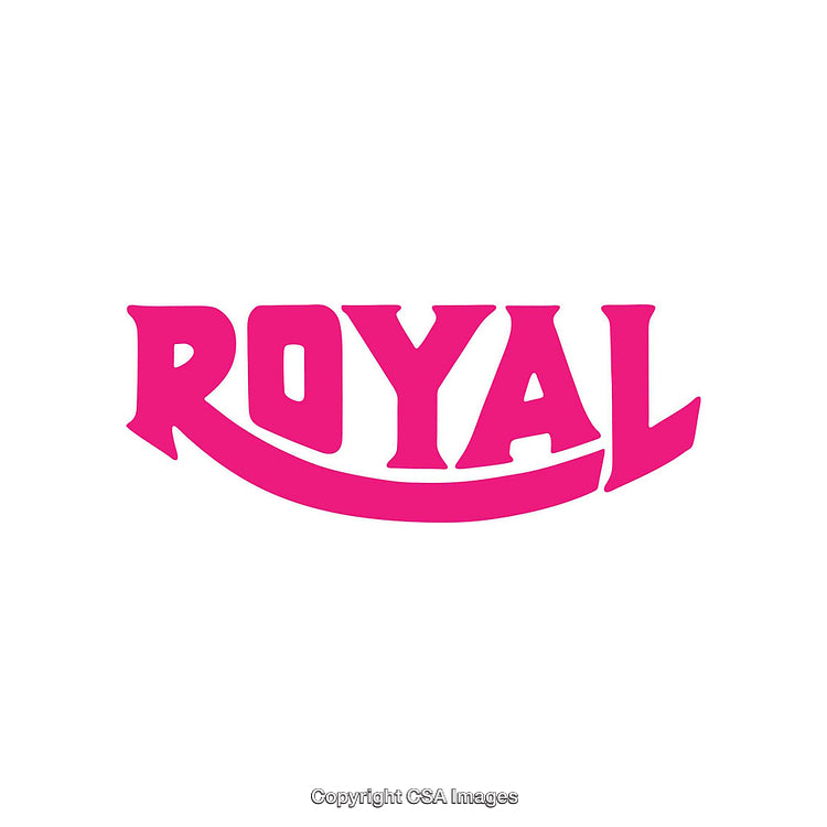 Pink Stylized Royal Text on a Clean White Background