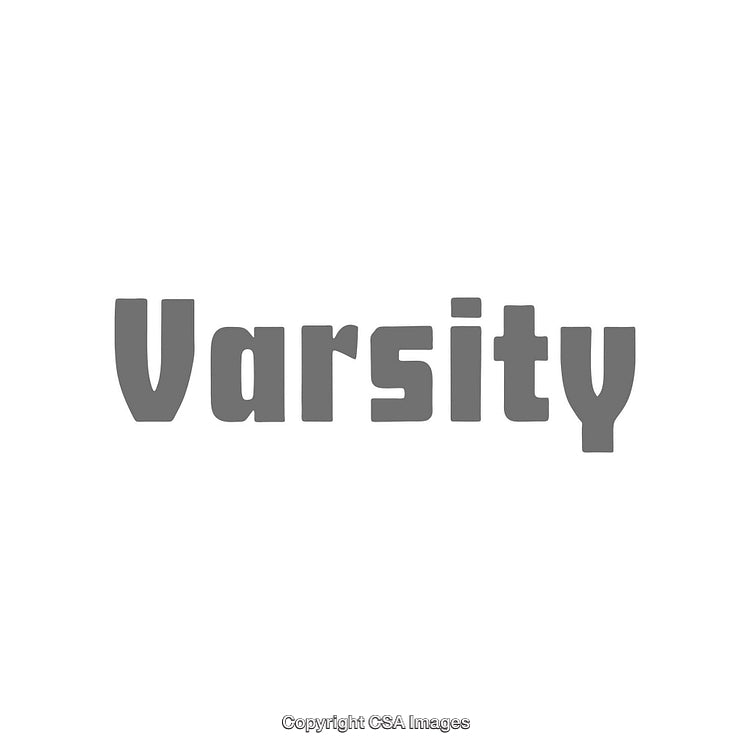 Stylized Minimalist Text Design Featuring the Word Varsity