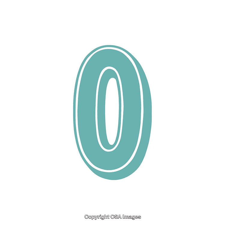 Illustration of the Letter O in Blue on White Background