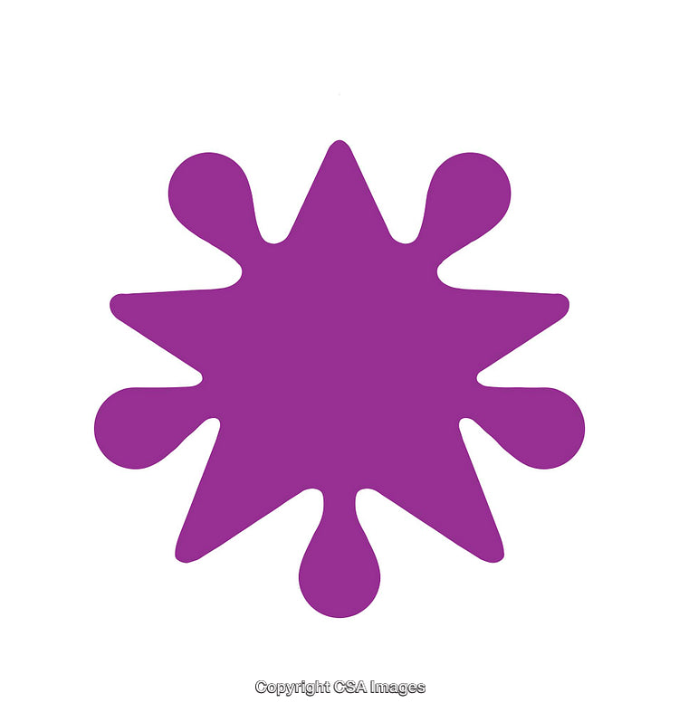 Purple Ink Splash Icon Isolated on a White Background