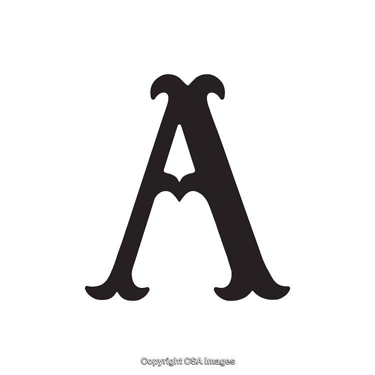 Elegant Decorative Letter A in Ornate Serif Typography Design