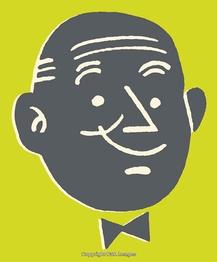 Minimal Color Illustration of a Friendly Face With Bright Green Background