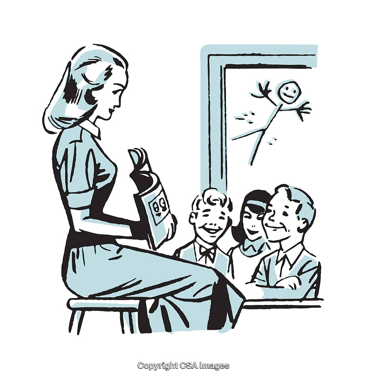 Illustration of a Teacher and Students Engaged in a Lesson