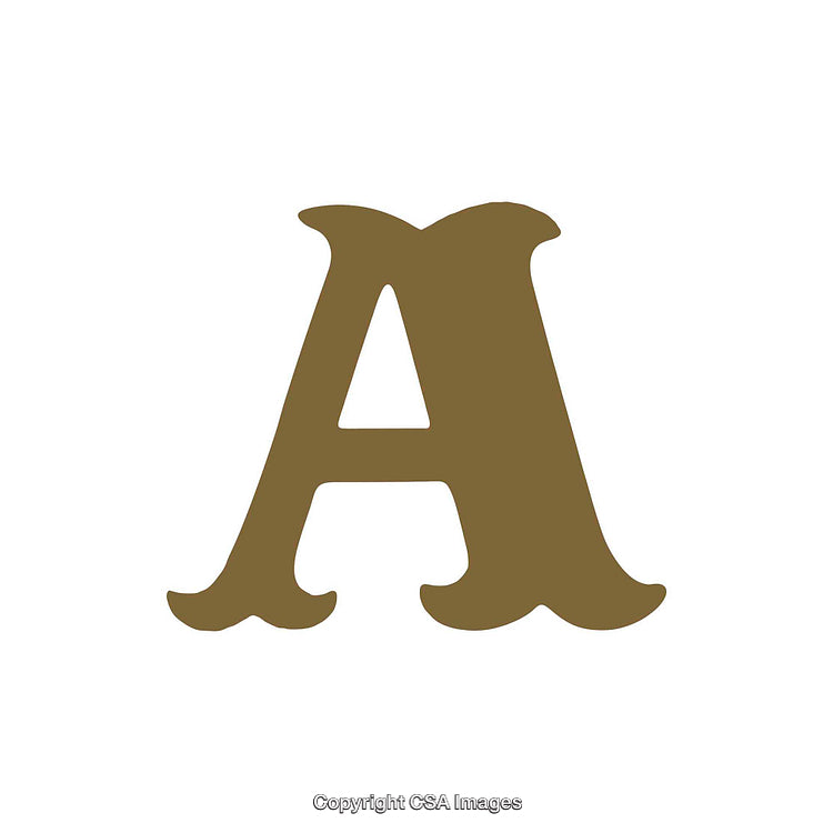 Elegant Brown Letter A Design on a White Background