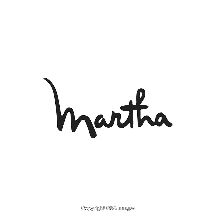 Stylized Signature Design Featuring the Name Martha in Handwritten Script