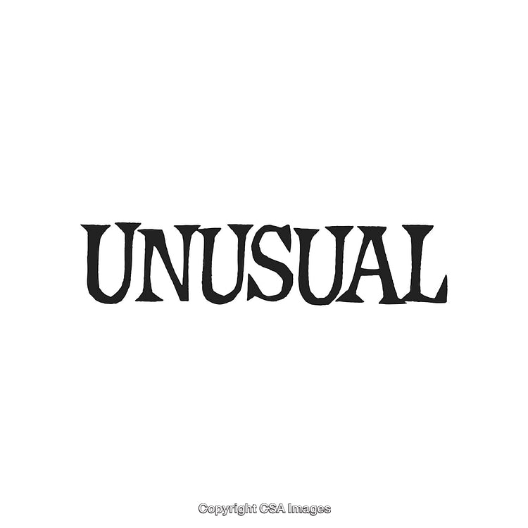 Unusual Text with Bold Serif Typography on White Background
