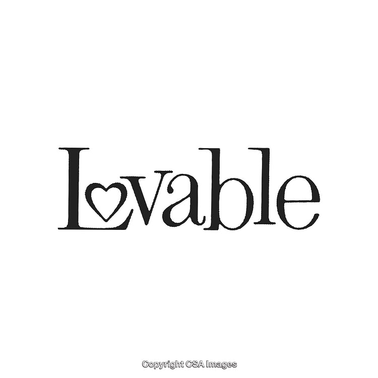 Decorative Text Featuring Elegant Heart Design in Lovable Typography