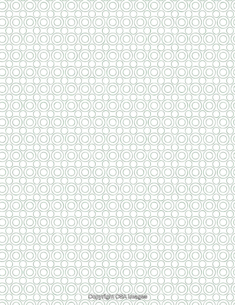 Circular Pattern with Green Outlined Circles on White Background