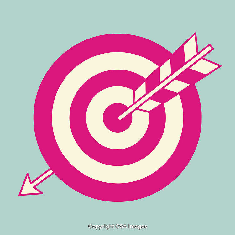 Bright Target Illustration With Arrow Representing Success and Achievement