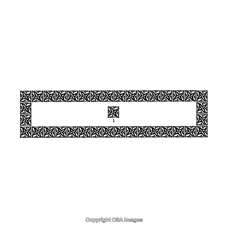 Black and White Decorative Border Frame with Geometric Patterns