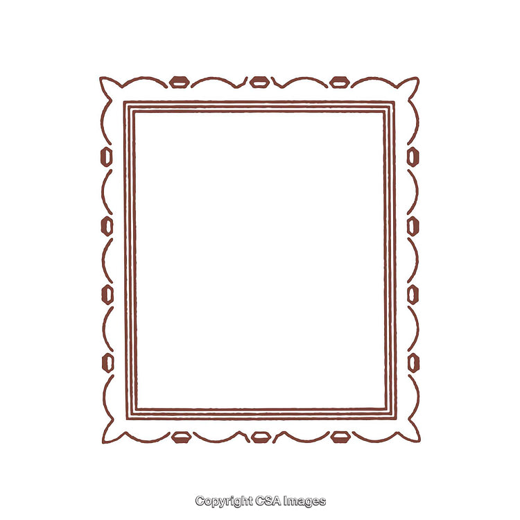 Intricate Ornate Border Frame with Elegant Lines in Minimalistic Style
