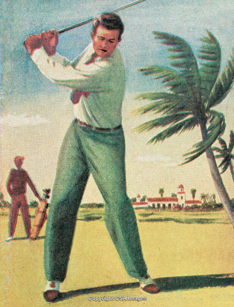 Man Golfing