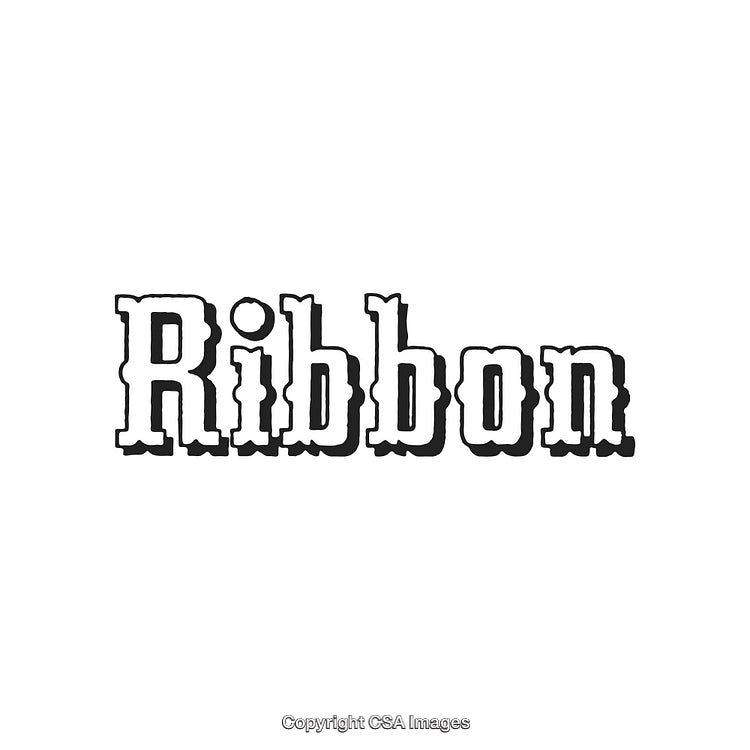 Vintage Style Decorative Ribbon Text with Classic Bold Typography