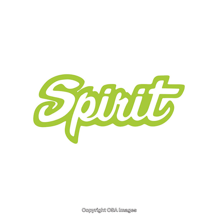 Modern Script Typography in Green Displaying the Word Spirit
