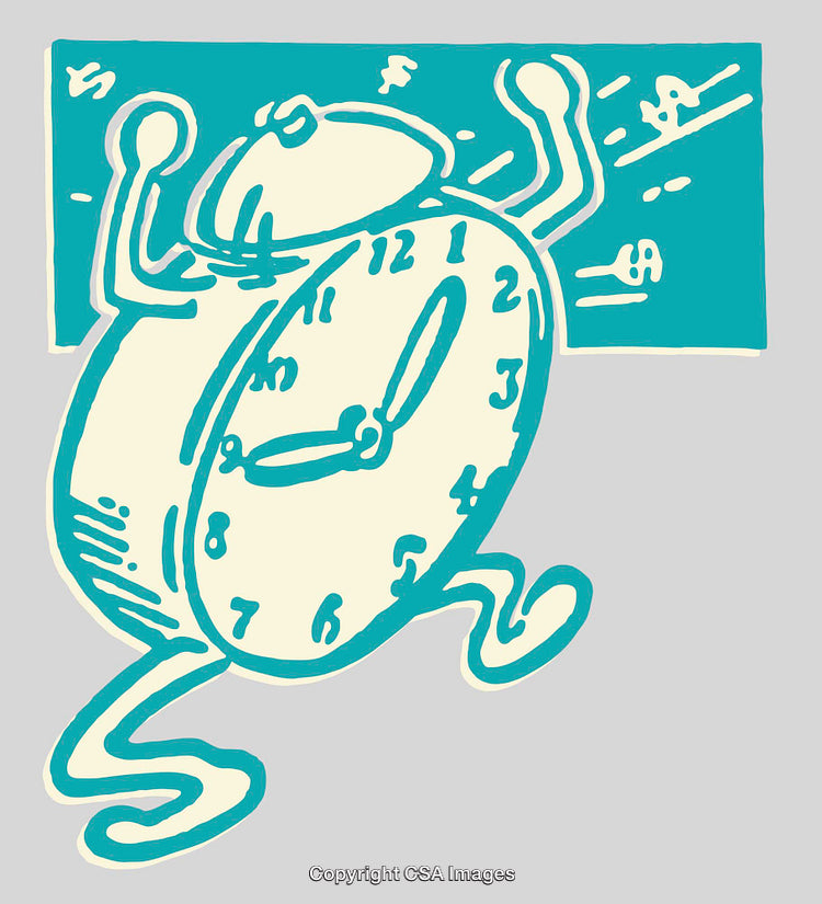 Vibrant Illustration of Alarm Clock in Expressive Cartoon Style