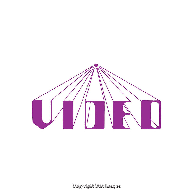Creative Purple Video Concept Logo on a White Background