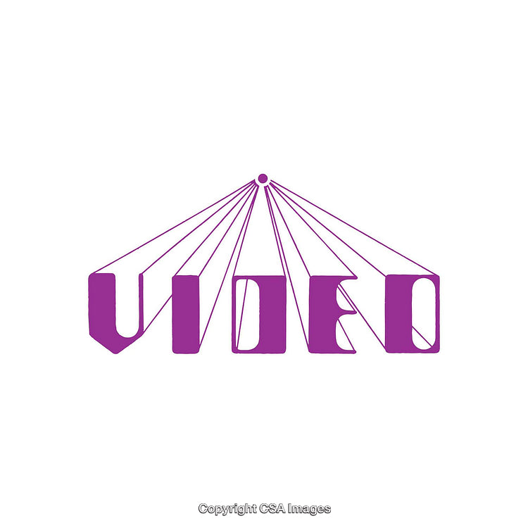 Creative Purple Video Concept Logo on a White Background