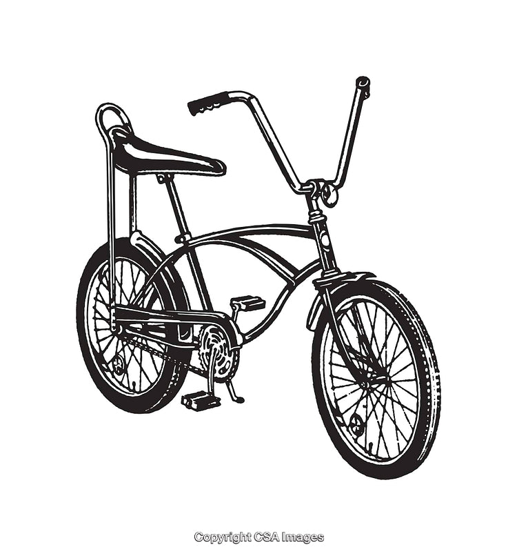 Vintage Line Art Illustration of a Classic Bicycle