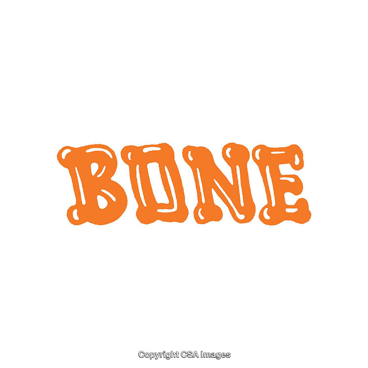 Orange Text 'Bone' Designed with a Bold Artistic Typography Style