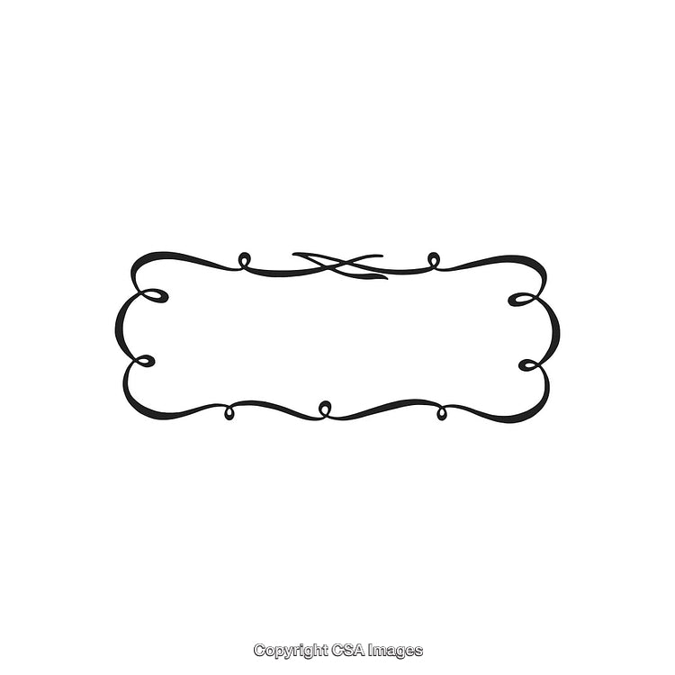 Elegant Black Decorative Frame with Abstract Ornamental Design