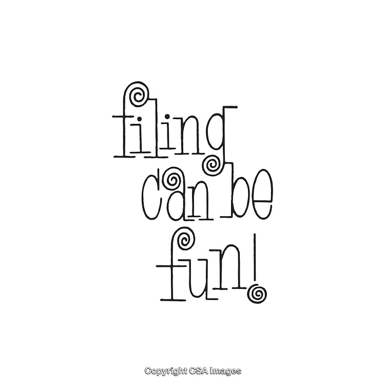 Playful Handwritten Typography Emphasizing Filing Can Be Fun