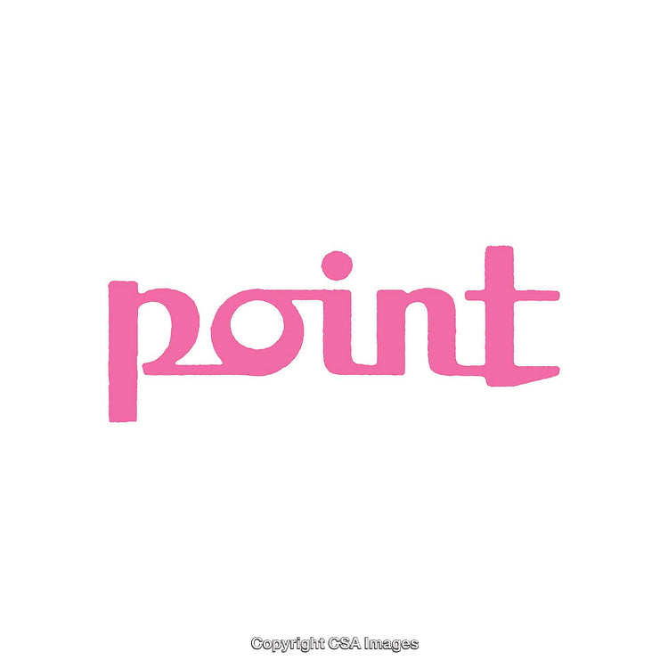 Pastel Pink Word 'Point' on a White Background in Minimalistic Style