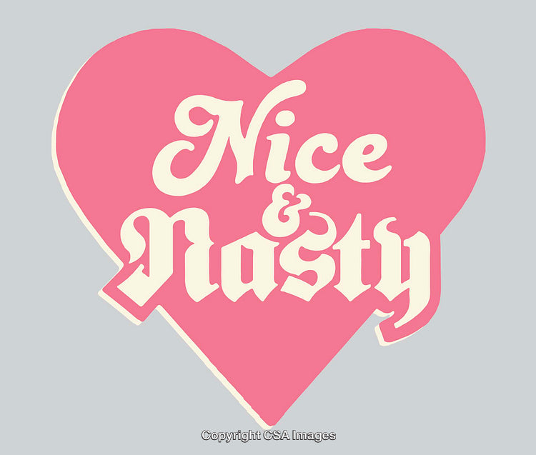 Pink Heart With Bold Typographic Design for Graphic Projects