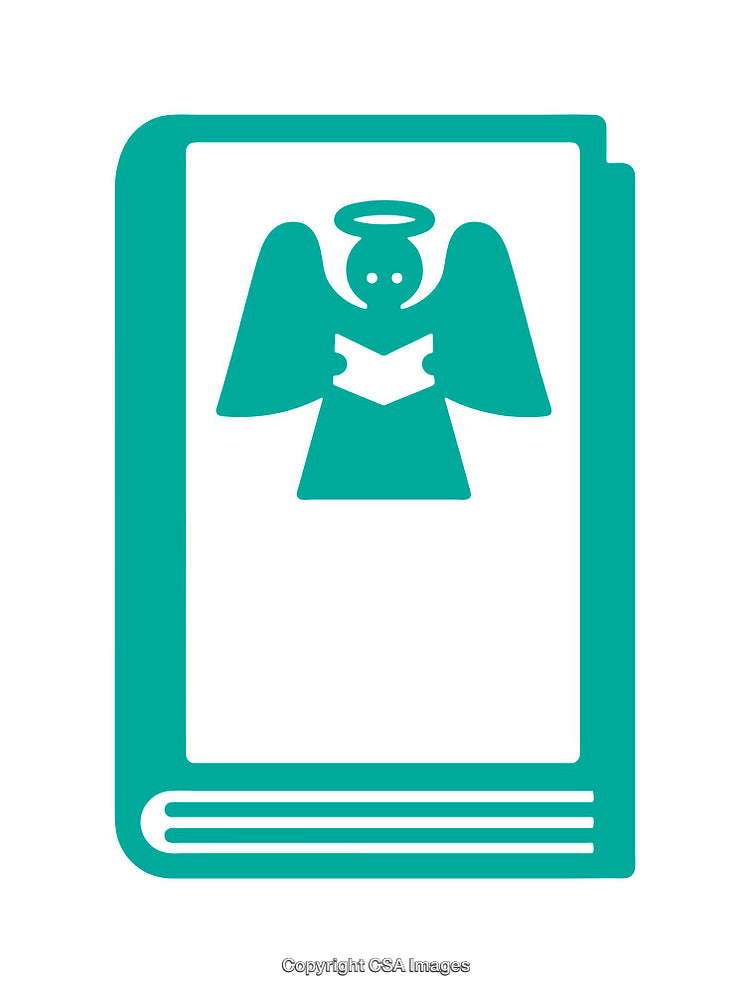 Angel Icon Illustration Featured on a Book Cover in Minimalist Style