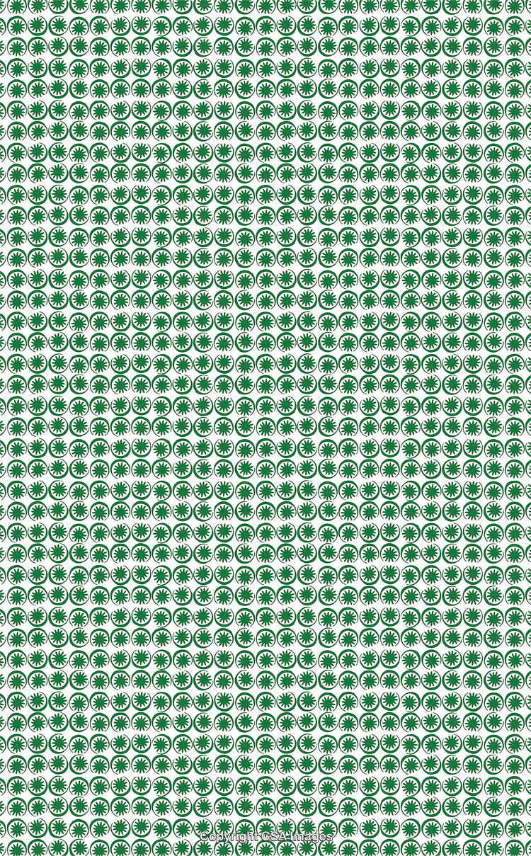 Green Abstract Circular Pattern Design on Clean White Background