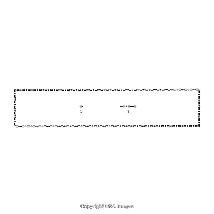 Black and White Patterned Borders with Minimalist Design on White Background